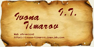 Ivona Timarov vizit kartica
